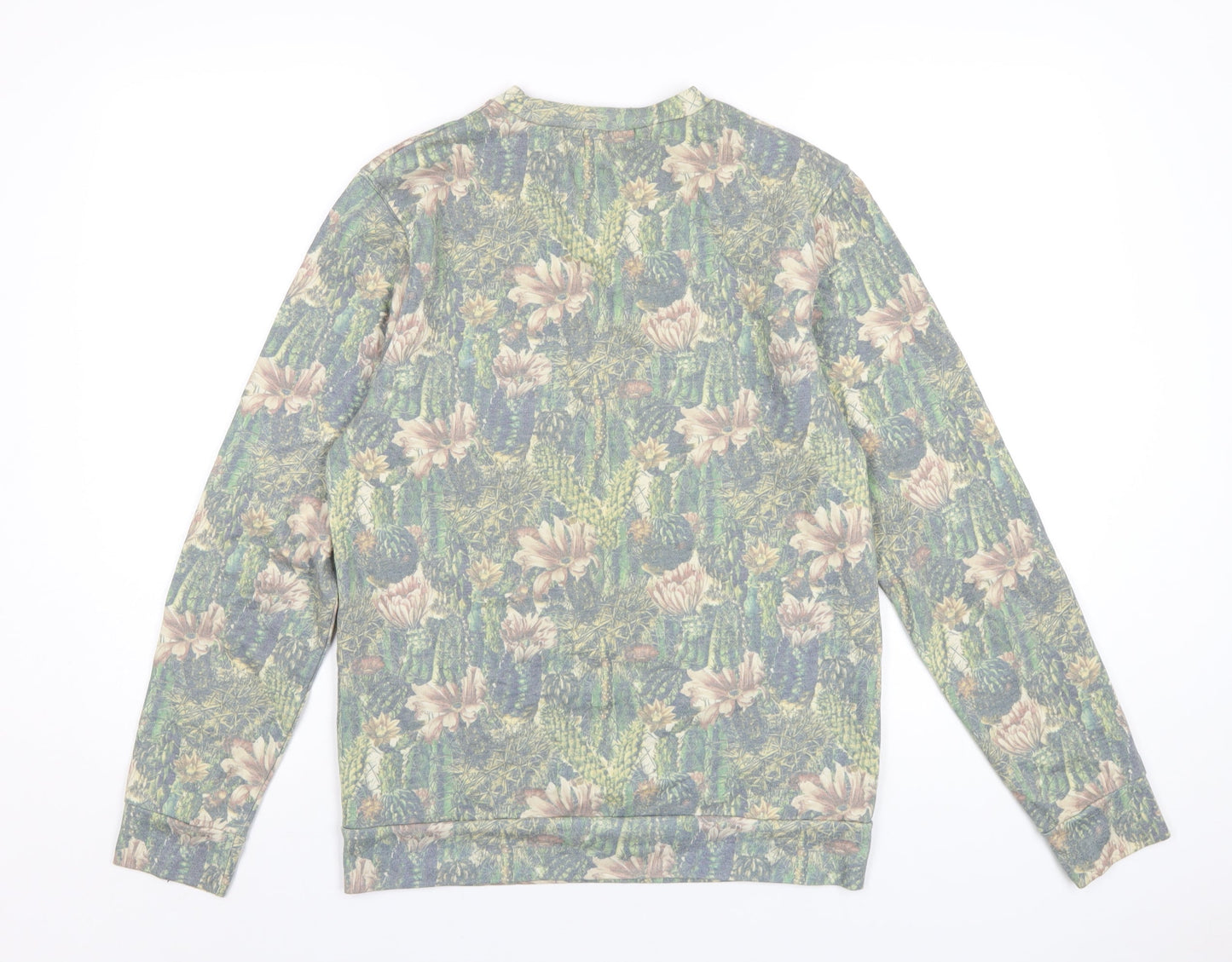 Topman Mens Multicoloured Floral Cotton Pullover Sweatshirt Size XS