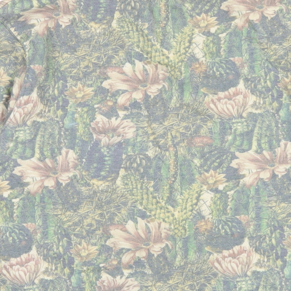 Topman Mens Multicoloured Floral Cotton Pullover Sweatshirt Size XS