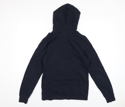 H&M Boys Blue Cotton Pullover Hoodie Size 12-13 Years Pullover - Reversible Sequins
