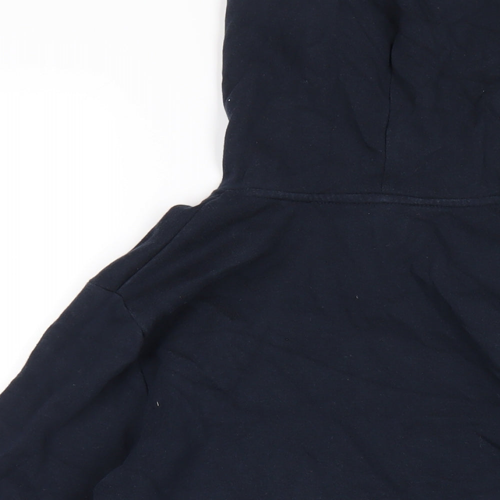 H&M Boys Blue Cotton Pullover Hoodie Size 12-13 Years Pullover - Reversible Sequins