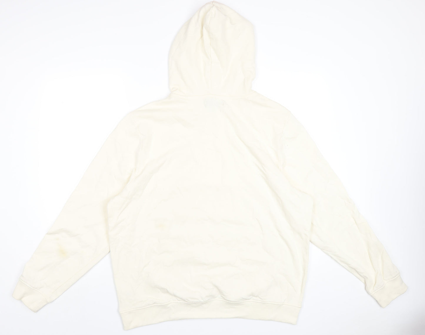 Avenue Mens Ivory Cotton Pullover Hoodie Size L
