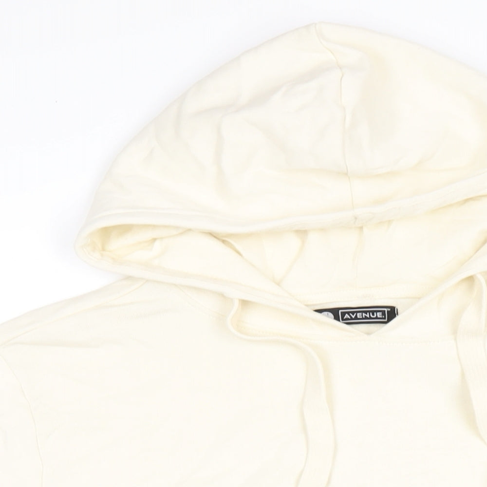 Avenue Mens Ivory Cotton Pullover Hoodie Size L