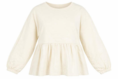 Zara Womens Ivory Cotton Pullover Sweatshirt Size M Pullover