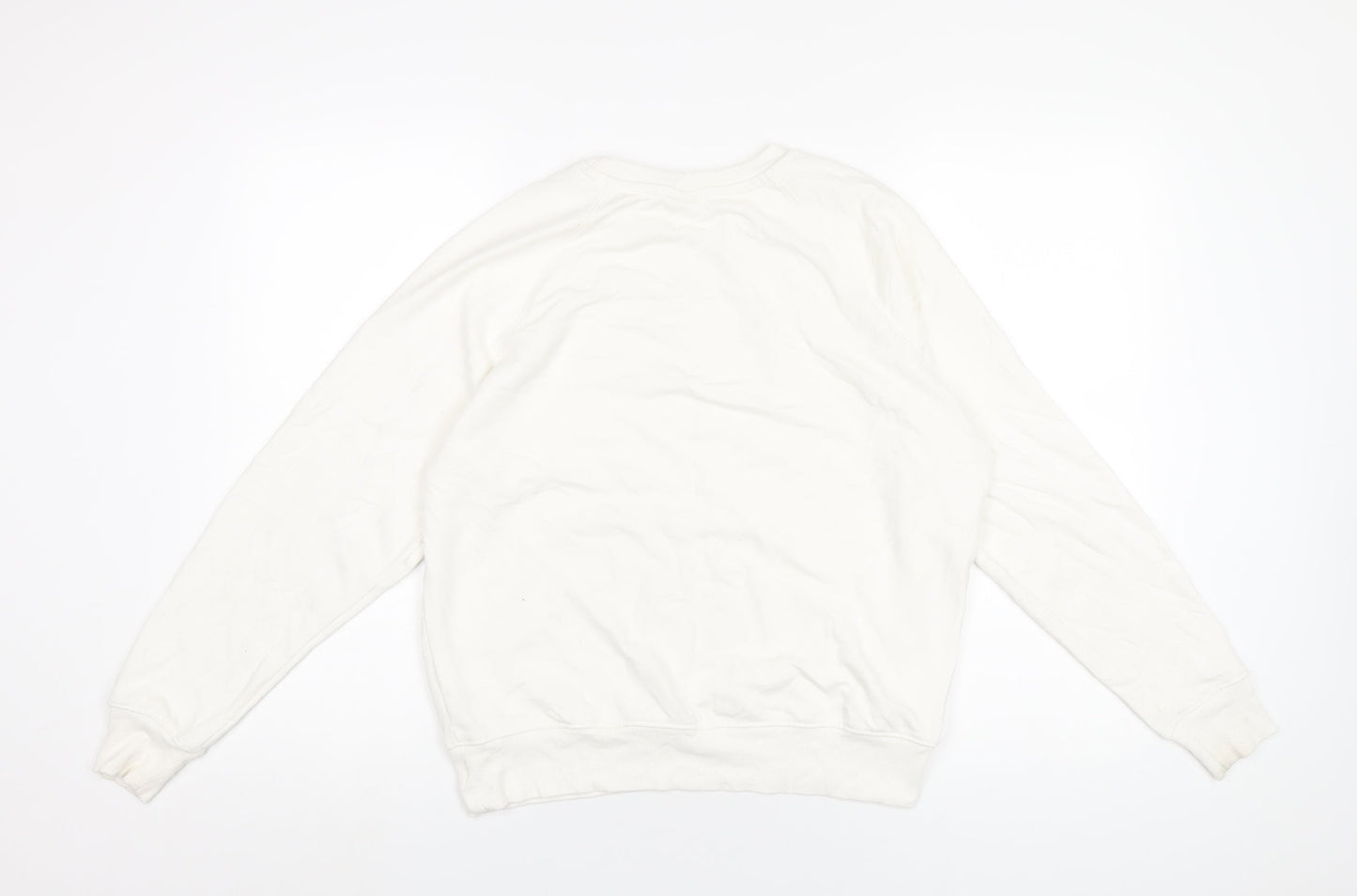 H&M Womens White Polyester Pullover Sweatshirt Size S Pullover