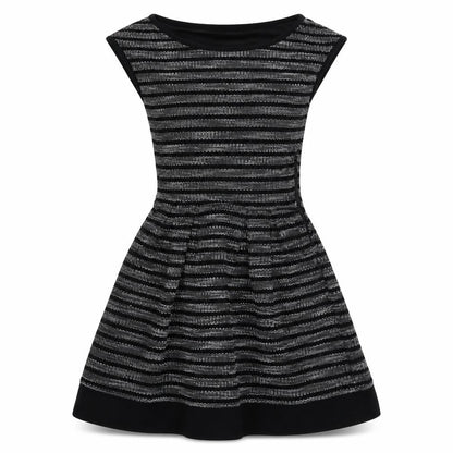 Stradivarius Womens Black Polyester A-Line Size S Round Neck Zip