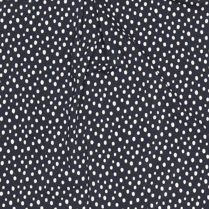 NEXT Womens Blue Polka Dot Polyester A-Line Size 16 Round Neck Button