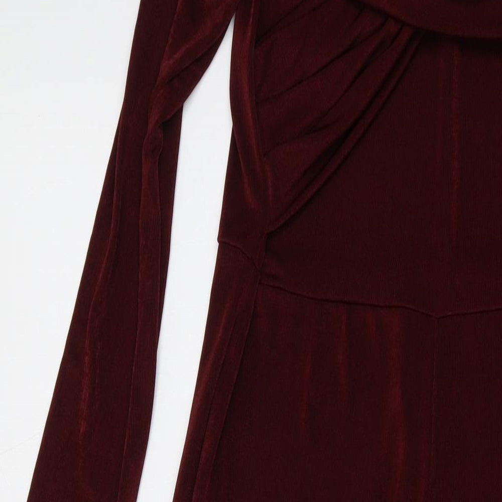 Lipsy Womens Red Polyester Jumpsuit One-Piece Size 14 Pullover