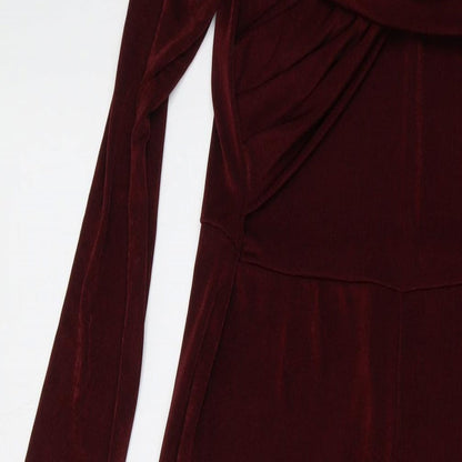 Lipsy Womens Red Polyester Jumpsuit One-Piece Size 14 Pullover