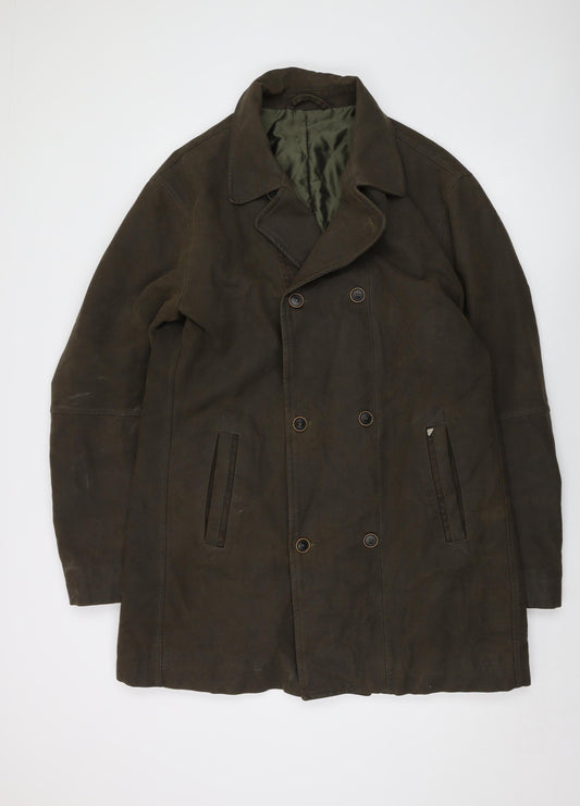 Mens UK Size L New Man Green Overcoat