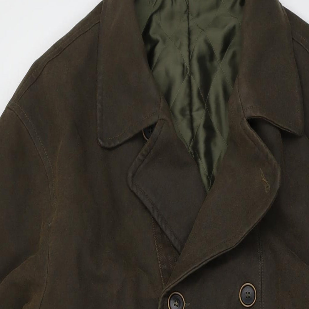 Mens UK Size L New Man Green Overcoat