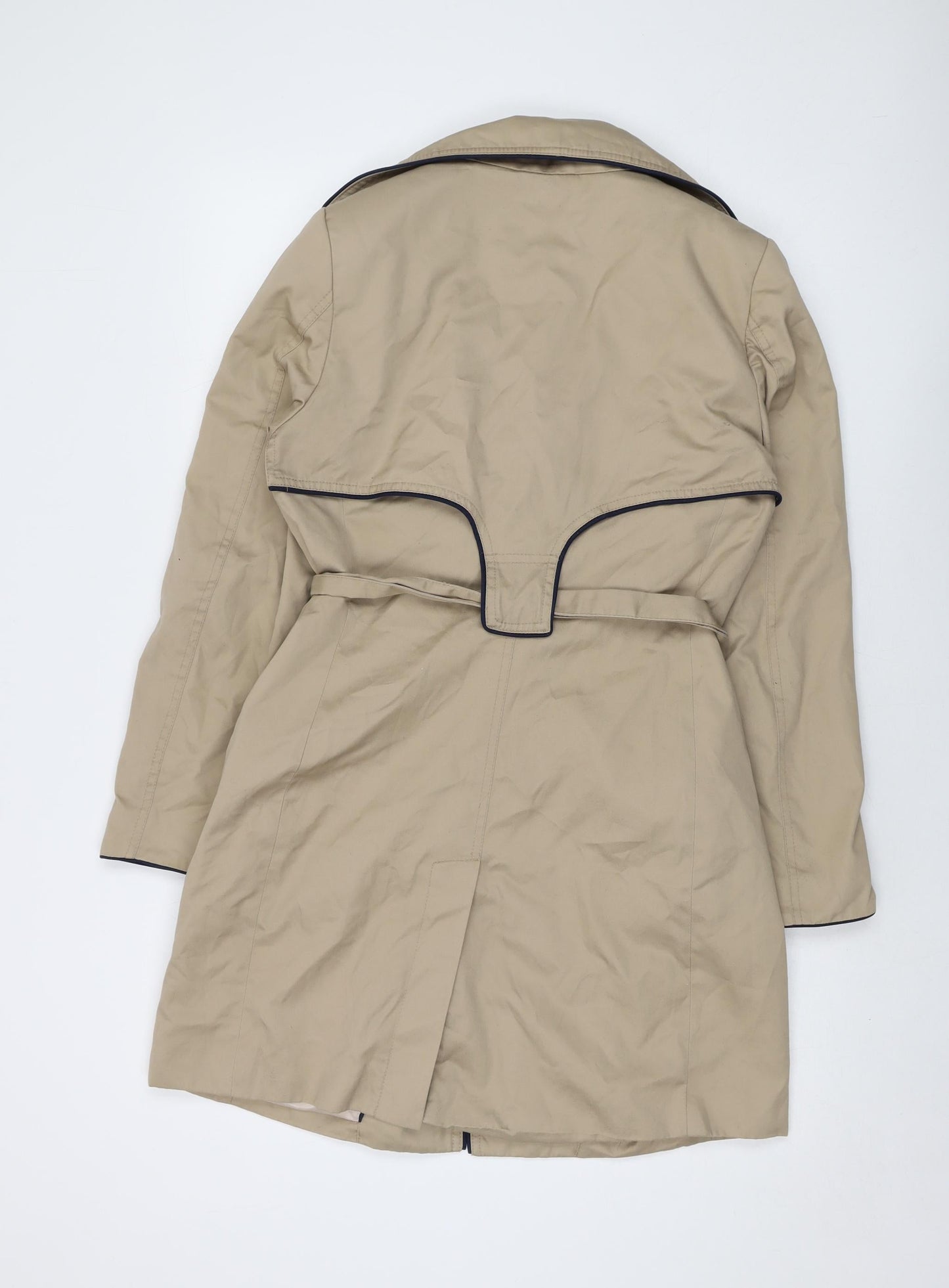 Womens UK Size 10 H&M Beige Overcoat
