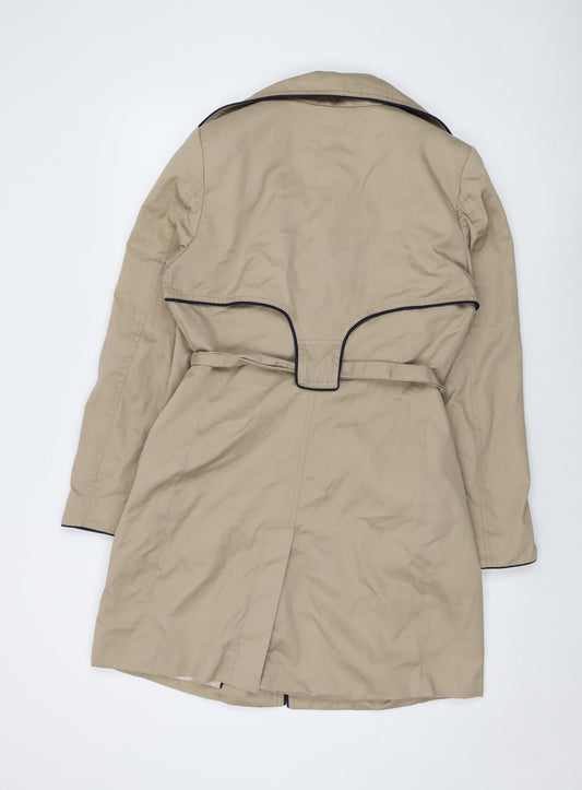 Womens UK Size 10 H&M Beige Overcoat