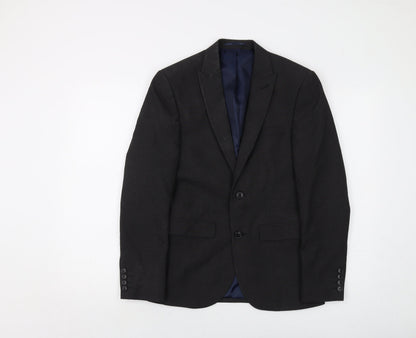 NEXT Mens Grey Polyester Jacket Suit Jacket Size 34 Regular