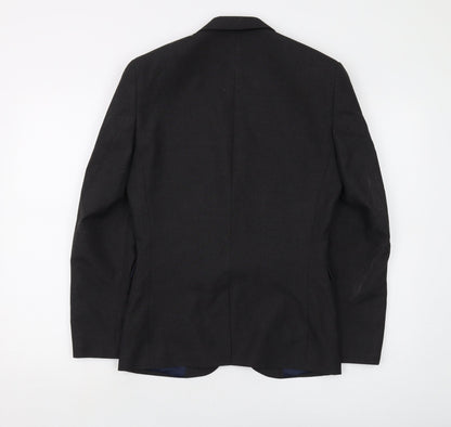NEXT Mens Grey Polyester Jacket Suit Jacket Size 34 Regular