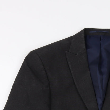 NEXT Mens Grey Polyester Jacket Suit Jacket Size 34 Regular