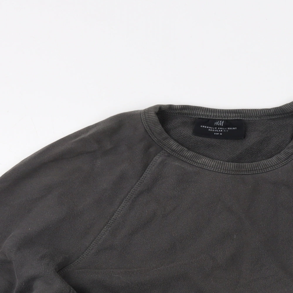 Mens UK Size M H&M Grey Pullover Sweatshirt