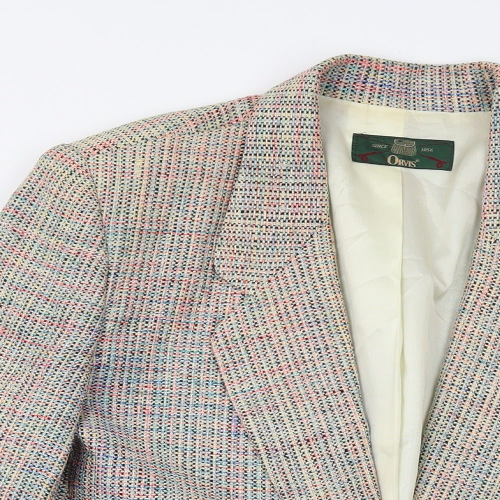 Orvis Womens Multicoloured Jacket Size 12 Button