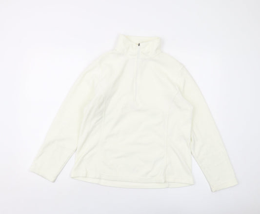 Womens UK Size M Lands' End Ivory Pullover Sweatshirt