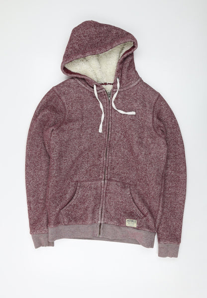 Womens UK Size 10 Jack Wills Red Full Zip Hoodie