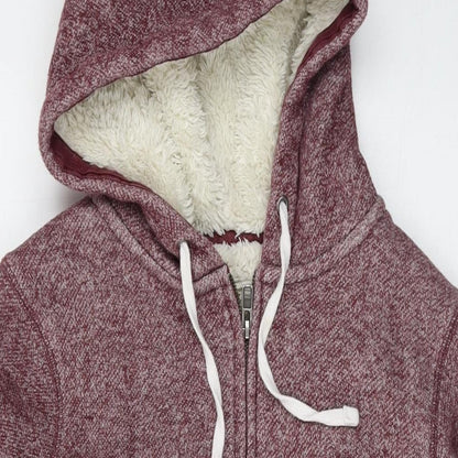 Womens UK Size 10 Jack Wills Red Full Zip Hoodie