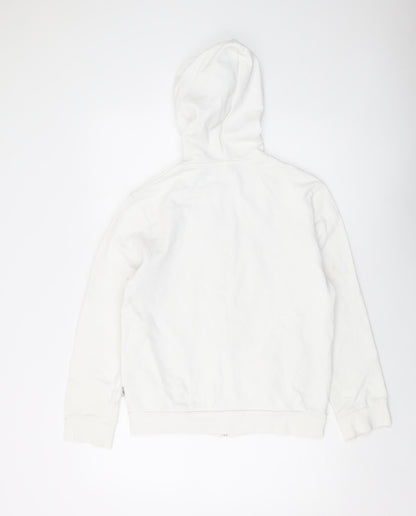 Speedo Womens Ivory Cotton Full Zip Hoodie Size 12 Zip