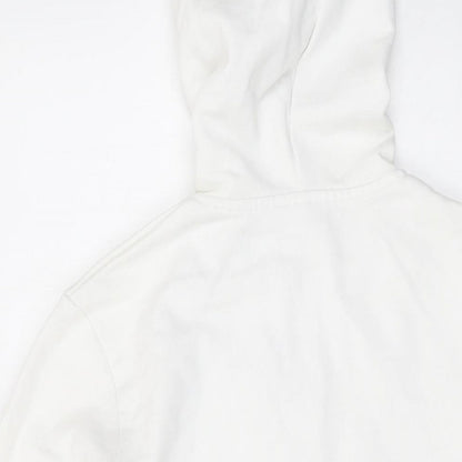 Speedo Womens Ivory Cotton Full Zip Hoodie Size 12 Zip