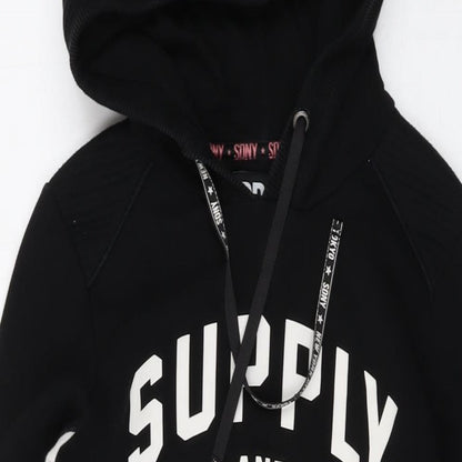 Supply & Demand Co. Womens Black Cotton Pullover Hoodie Size 6 Pullover