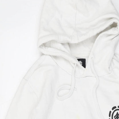 Mens UK Size M Element White Pullover Hoodie