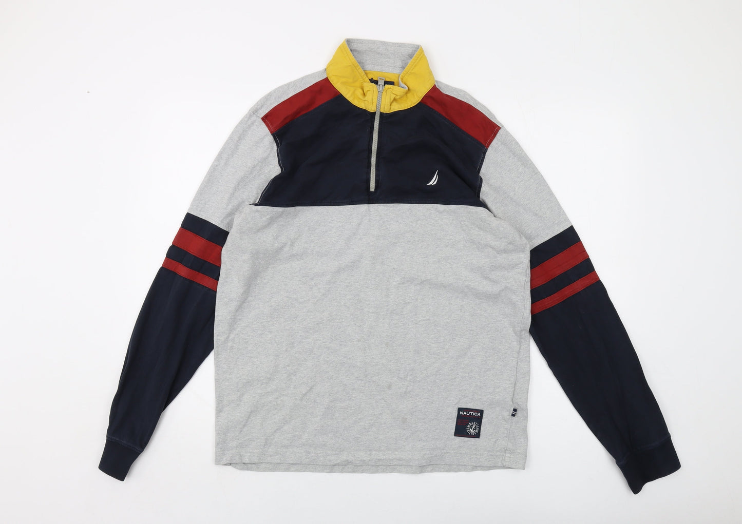 Mens UK Size L Nautica Grey Pullover Sweatshirt
