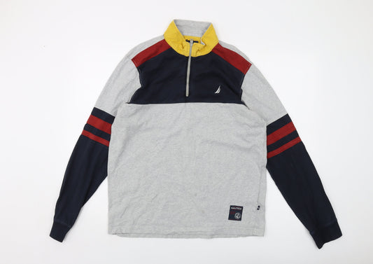 Mens UK Size L Nautica Grey Pullover Sweatshirt