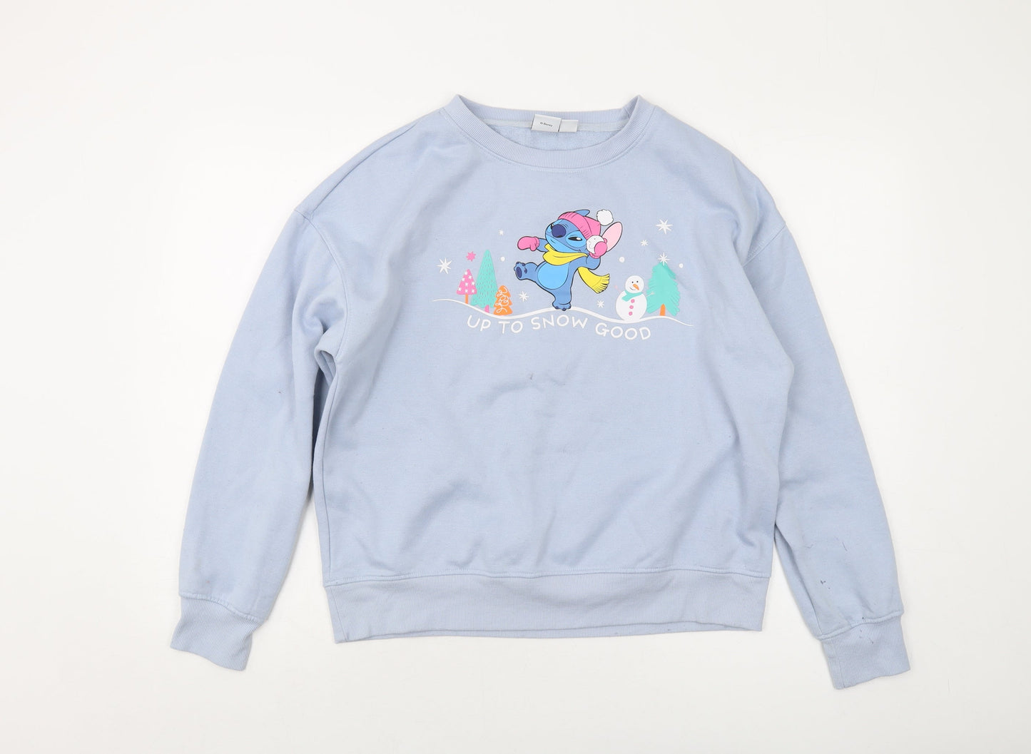 Womens UK Size 10 Disney Blue Pullover Sweatshirt