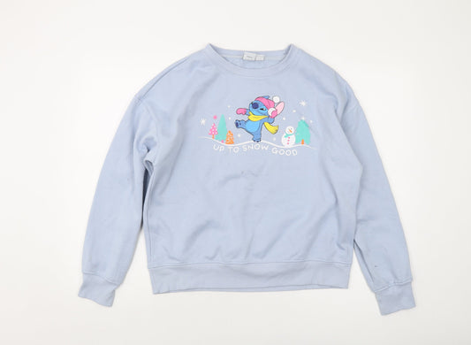 Womens UK Size 10 Disney Blue Pullover Sweatshirt
