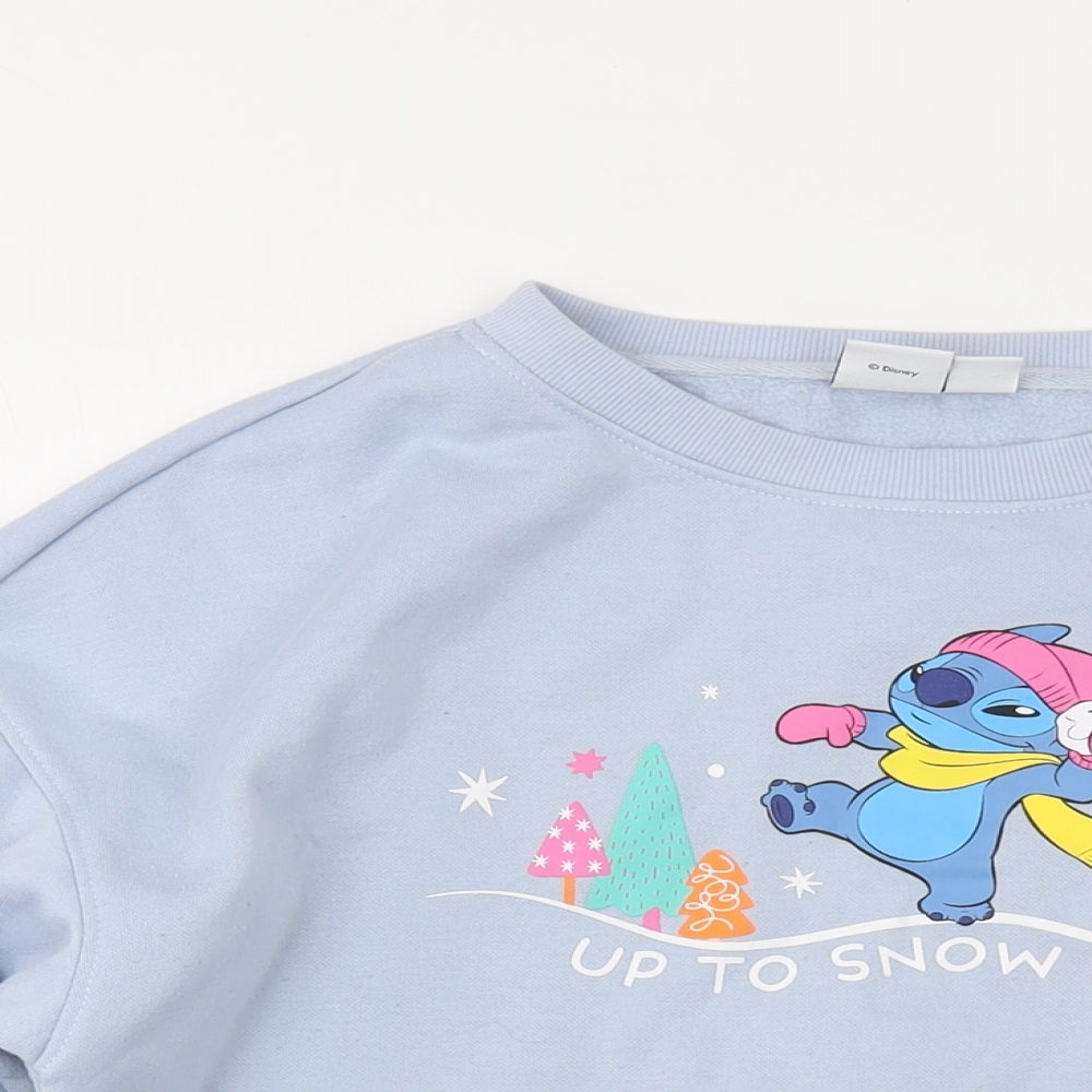 Womens UK Size 10 Disney Blue Pullover Sweatshirt