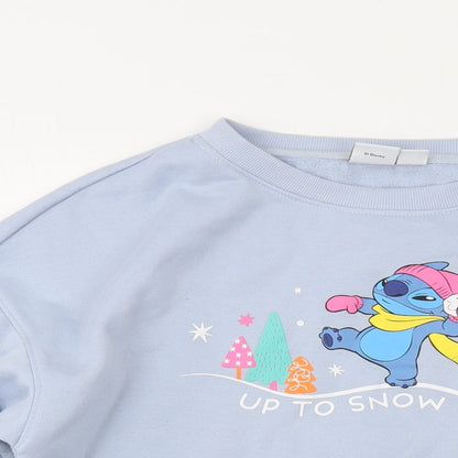 Womens UK Size 10 Disney Blue Pullover Sweatshirt