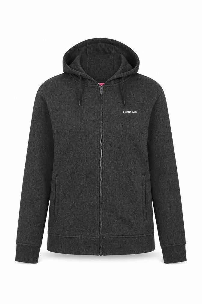 Womens UK Size 14 LA Gear Grey Full Zip Hoodie