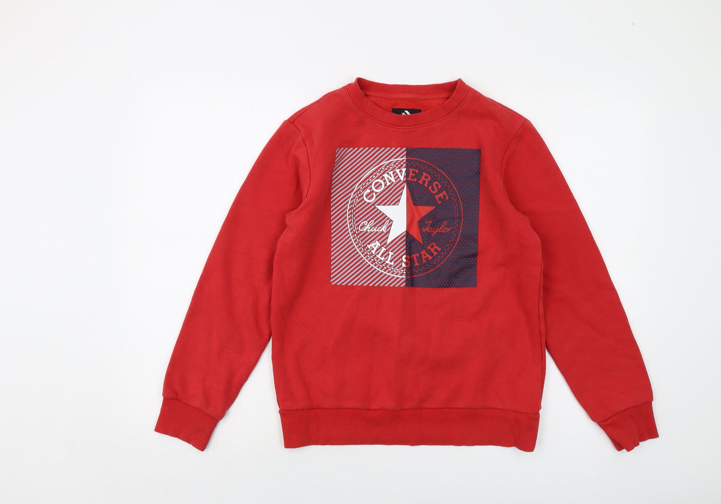 Converge Boys Red Cotton Pullover Sweatshirt Size 12-13 Years Pullover