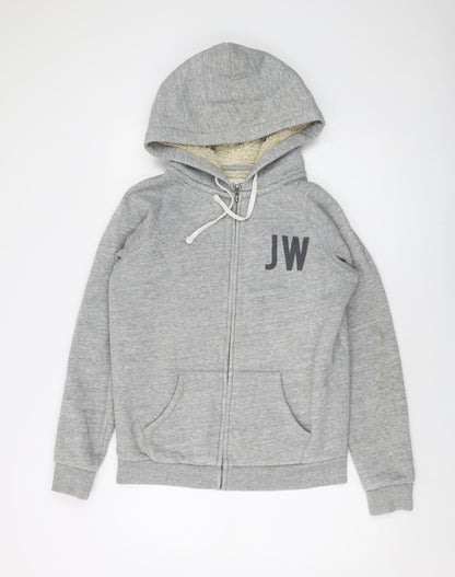 Womens UK Size 12 Jack Wills Grey Full Zip Hoodie