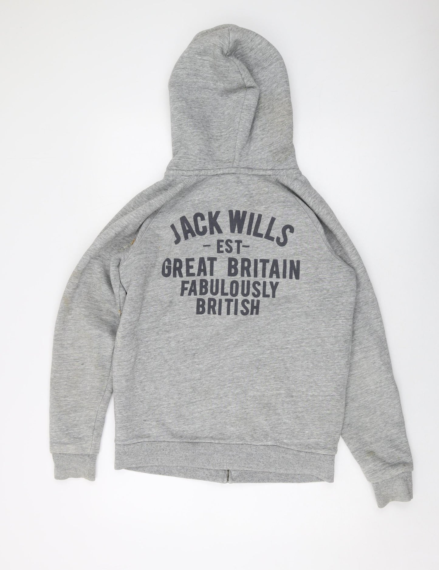 Womens UK Size 12 Jack Wills Grey Full Zip Hoodie