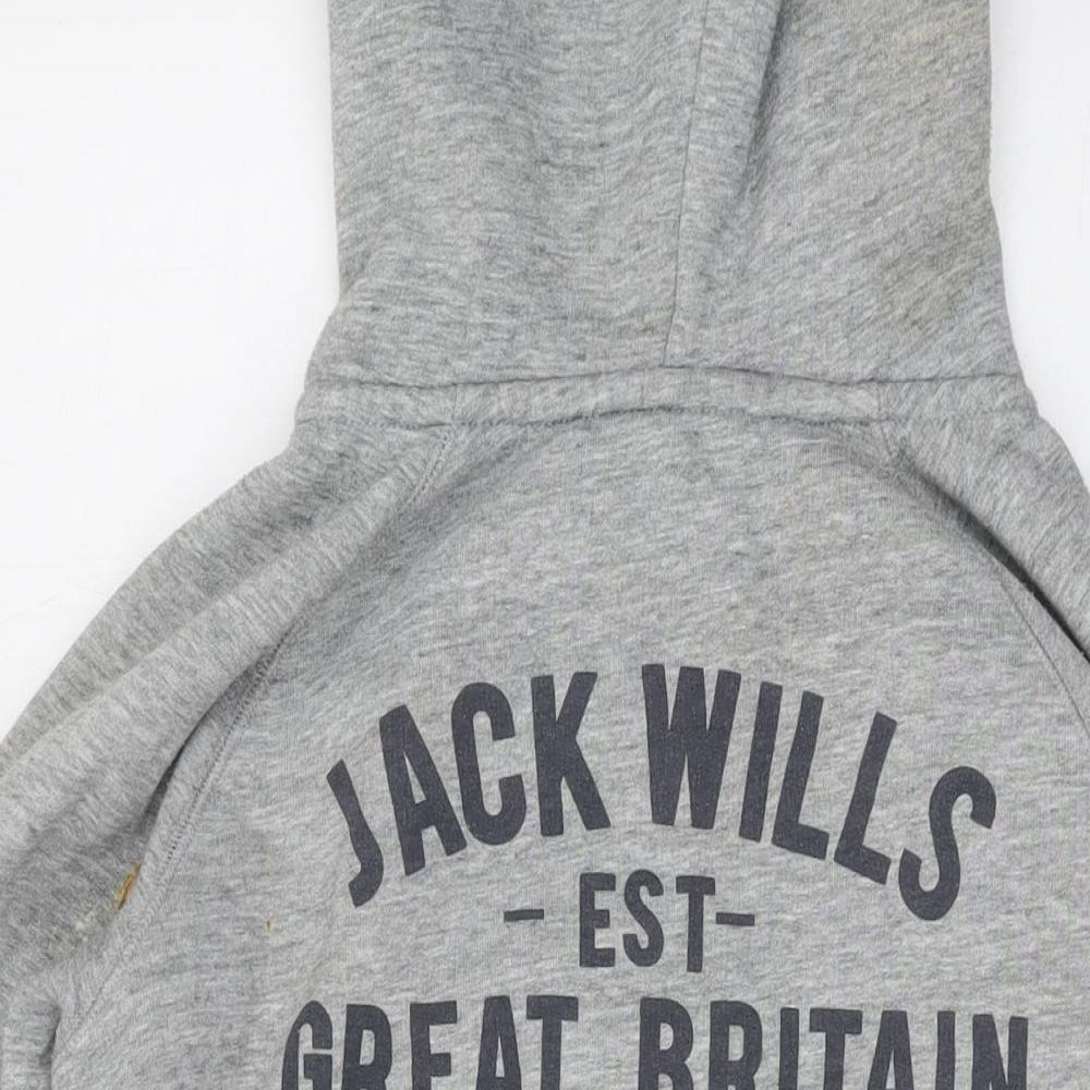 Womens UK Size 12 Jack Wills Grey Full Zip Hoodie
