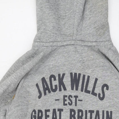 Womens UK Size 12 Jack Wills Grey Full Zip Hoodie