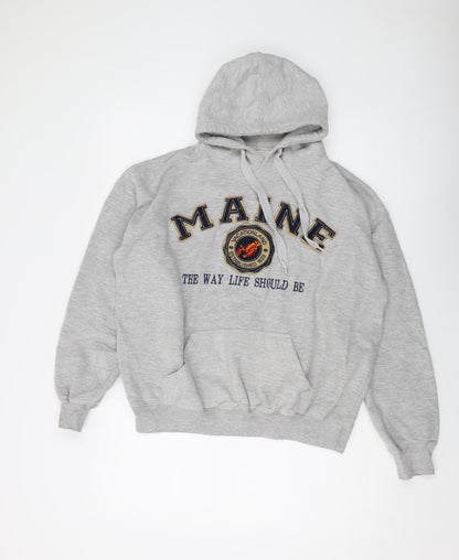 Womens UK Size L Harrisburg Grey Pullover Hoodie
