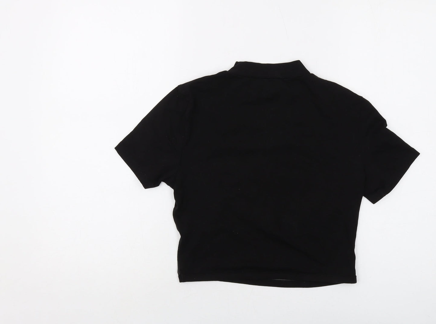 Womens UK Size S NA-KD Black Cropped T-Shirt