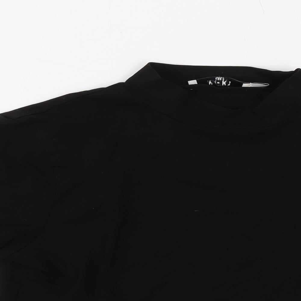 Womens UK Size S NA-KD Black Cropped T-Shirt