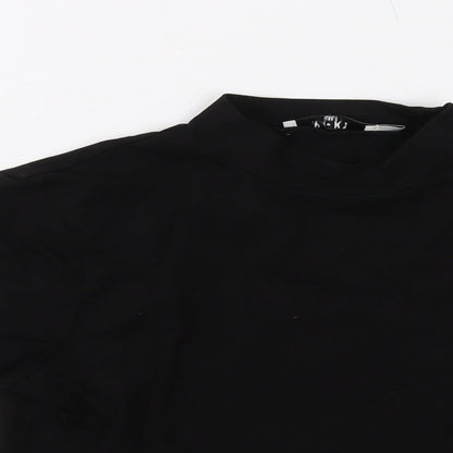 Womens UK Size S NA-KD Black Cropped T-Shirt