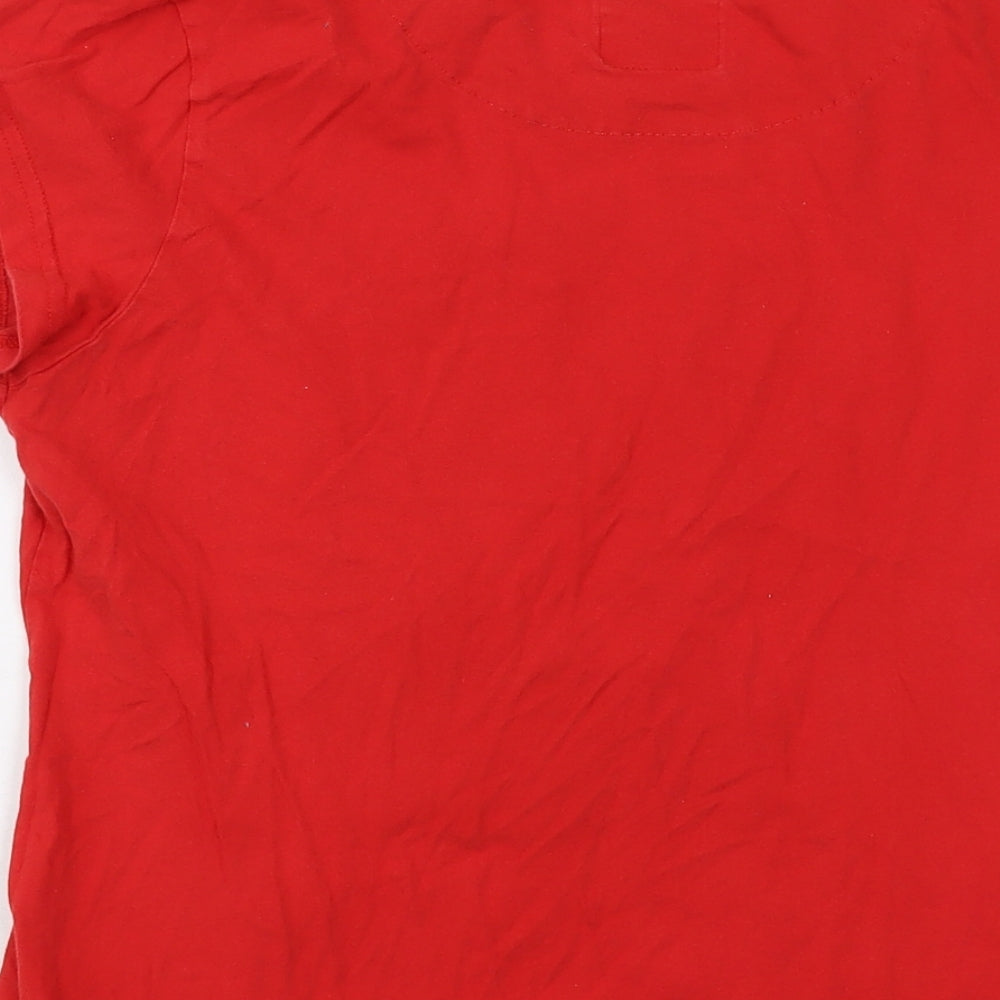Womens UK Size M Disney Red Basic T-Shirt