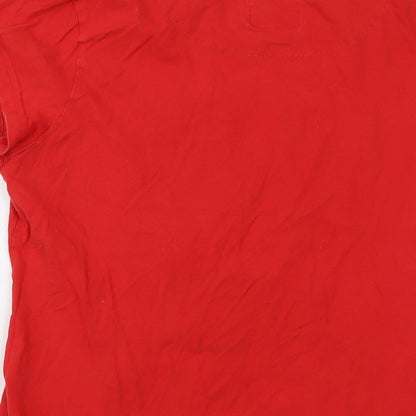 Womens UK Size M Disney Red Basic T-Shirt