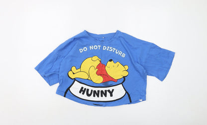 Womens UK Size 4 Disney Black Basic T-Shirt