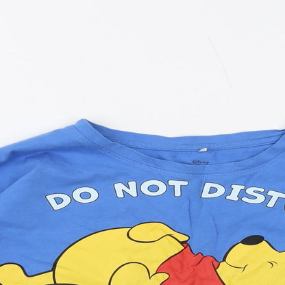 Womens UK Size 4 Disney Black Basic T-Shirt