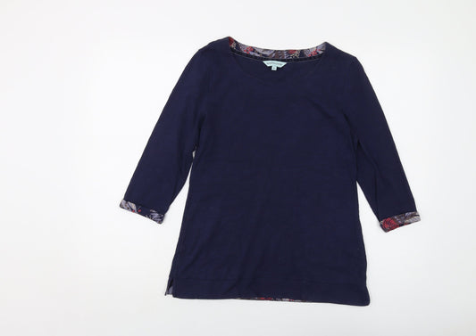 Dickins & Jones Womens Black Cotton Basic T-Shirt Size XS Roll Neck