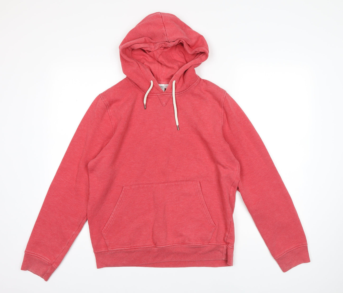 Topman Mens Pink Cotton Pullover Hoodie Size M